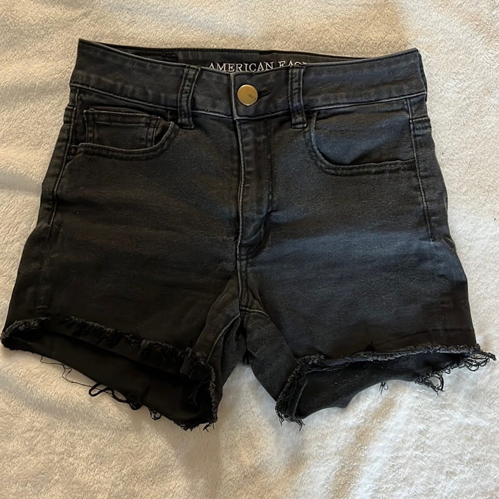 Jean shorts.